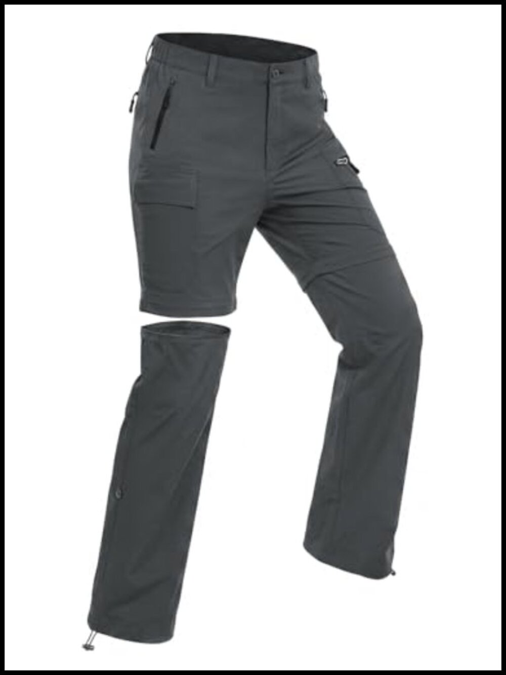 Women's Convertible Hiking Pants Zip-Off Roll-Up Legs 5 Pockets